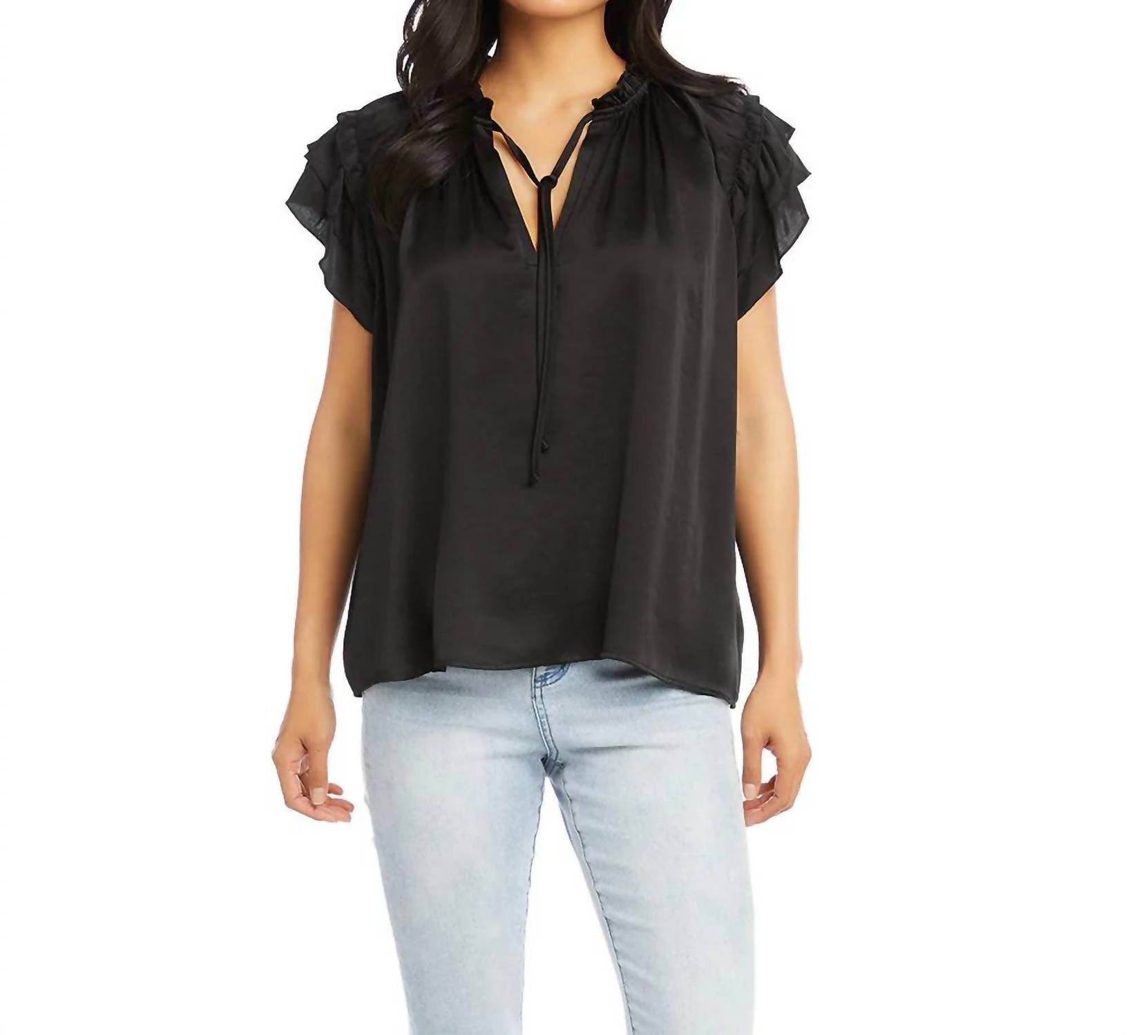 Karen Kane - Bethany Flutter Sleeve Top