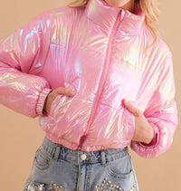 Blue B - Stargirl Metallic Puffer Jacket