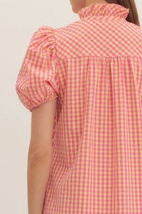 Entro - Ruth Gingham Midi Dress