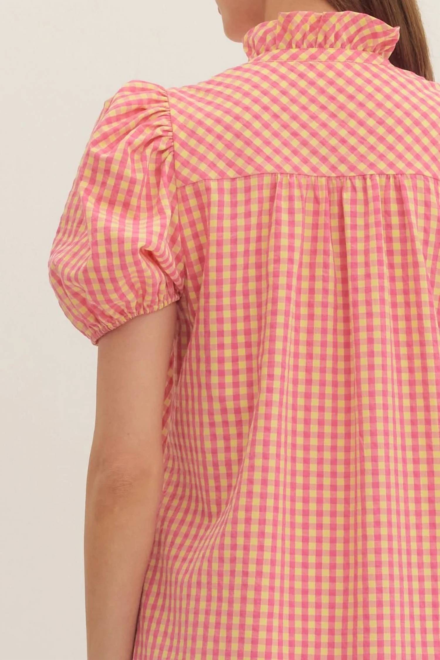Entro - Ruth Gingham Midi Dress
