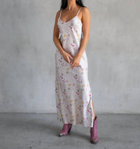 Care Tucker Lennon Zipslip Maxi Dress in ivory - women's dress