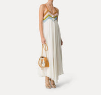 forte forte Crochet Soleil Maxi Dress in garden - women's dress - detail view