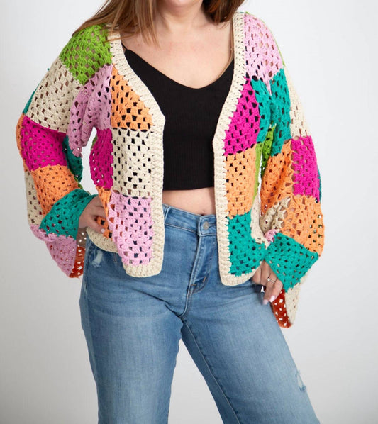Bibi - Crochet Open Cardigan