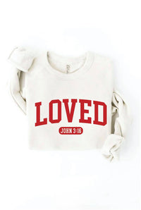 Oat Collective - Unisex Loved John 3:16 Graphic Sweatshirt