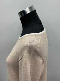 Hubert Gasser - BEIGE COTTON 3/4 SLEEVE SWEATER