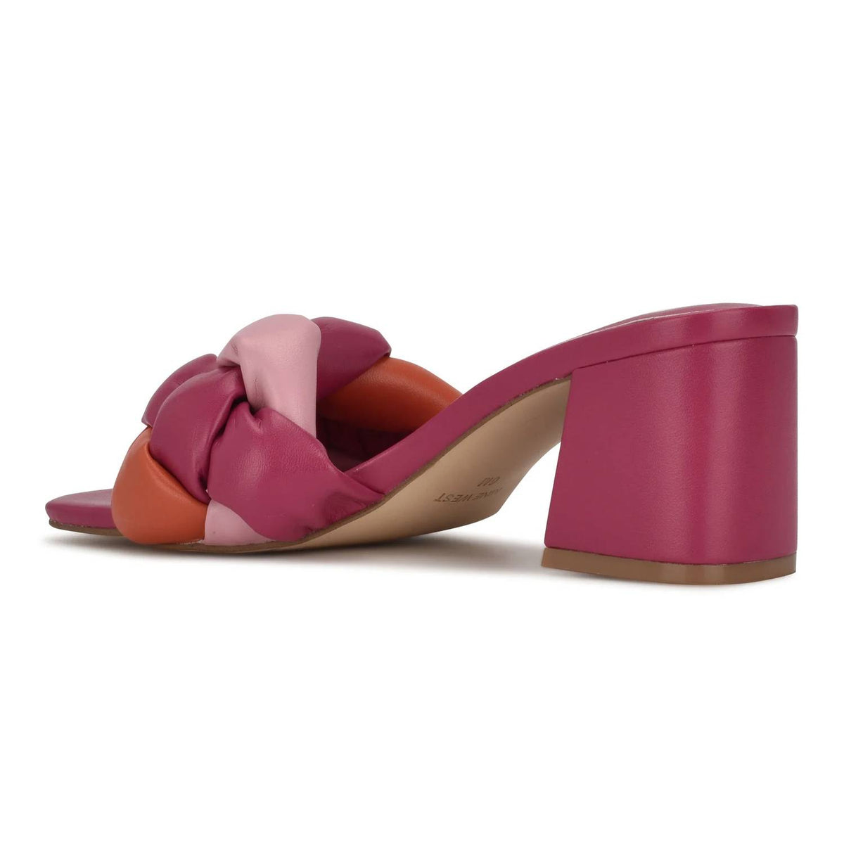 Nine West - Women's Gotti3 Braided Block Heel Slide Sandals