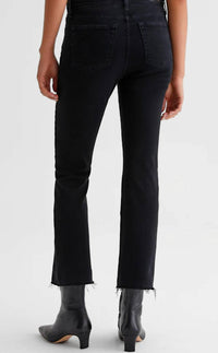 AG Jeans Farrah Boot Crop Jeans in sulfur black - women's jeans - alternate view