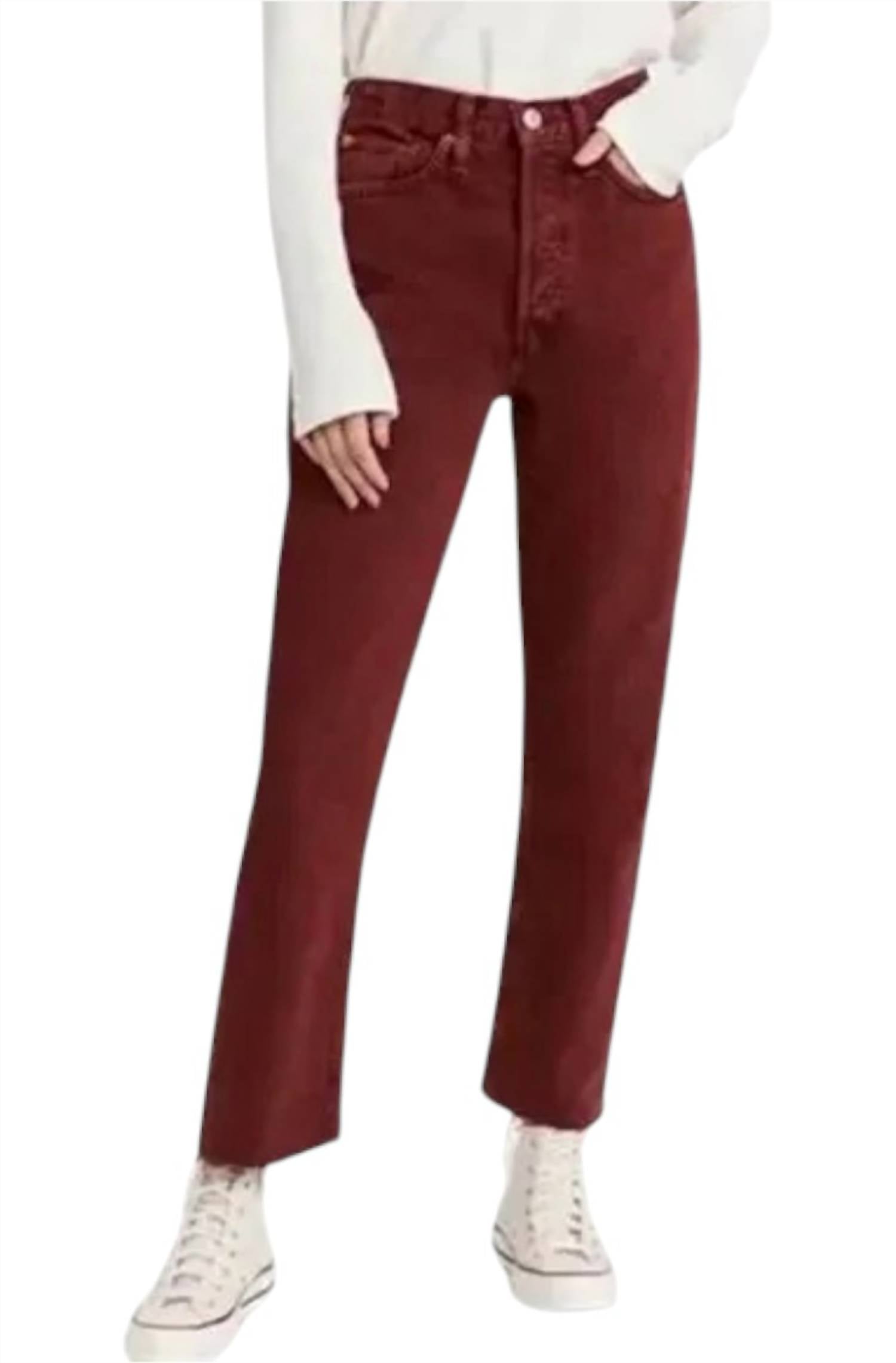 Re/Done - 70s Stove Pipe High-rise Stretch Crop Jeans