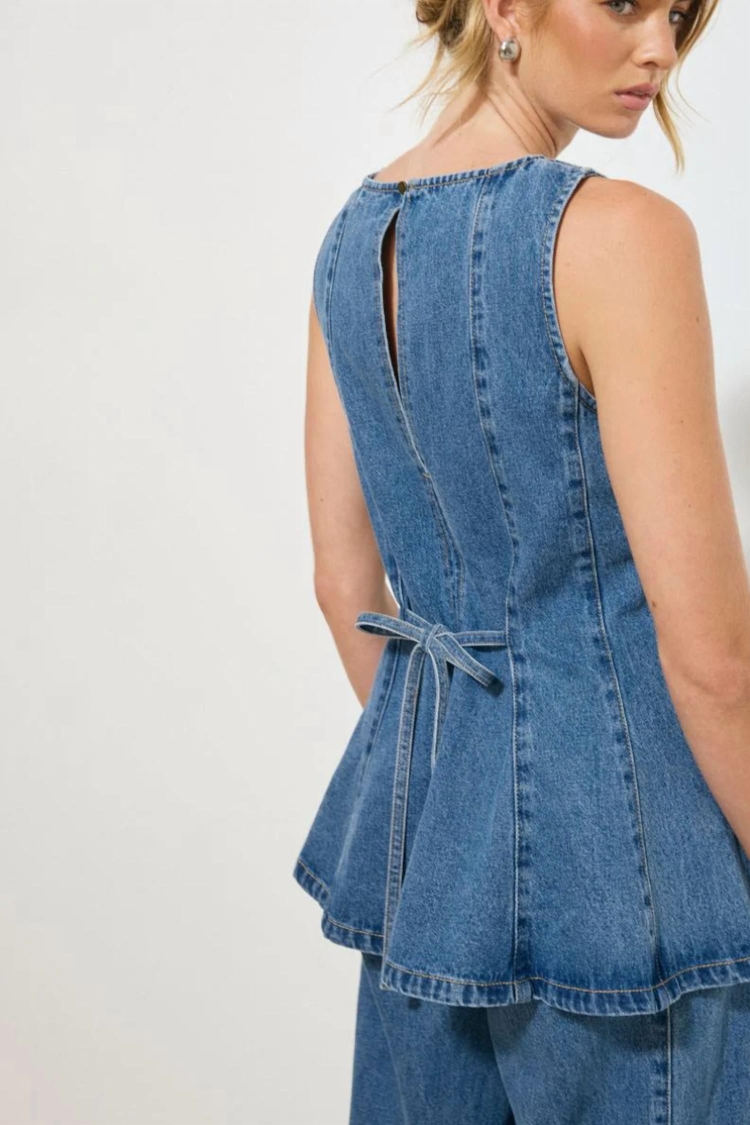 Mon Renn - Nomada Denim Sleeveless Top