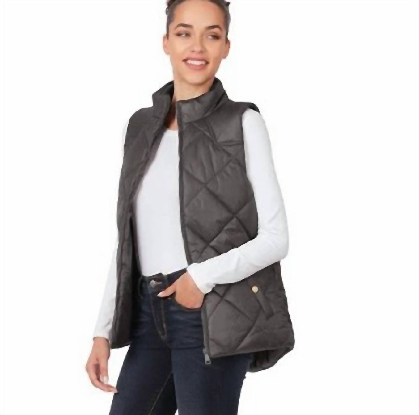 Zenana - Diamond Quilted Vest