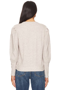Bobi - Puff Sleeve V-neck Pullover