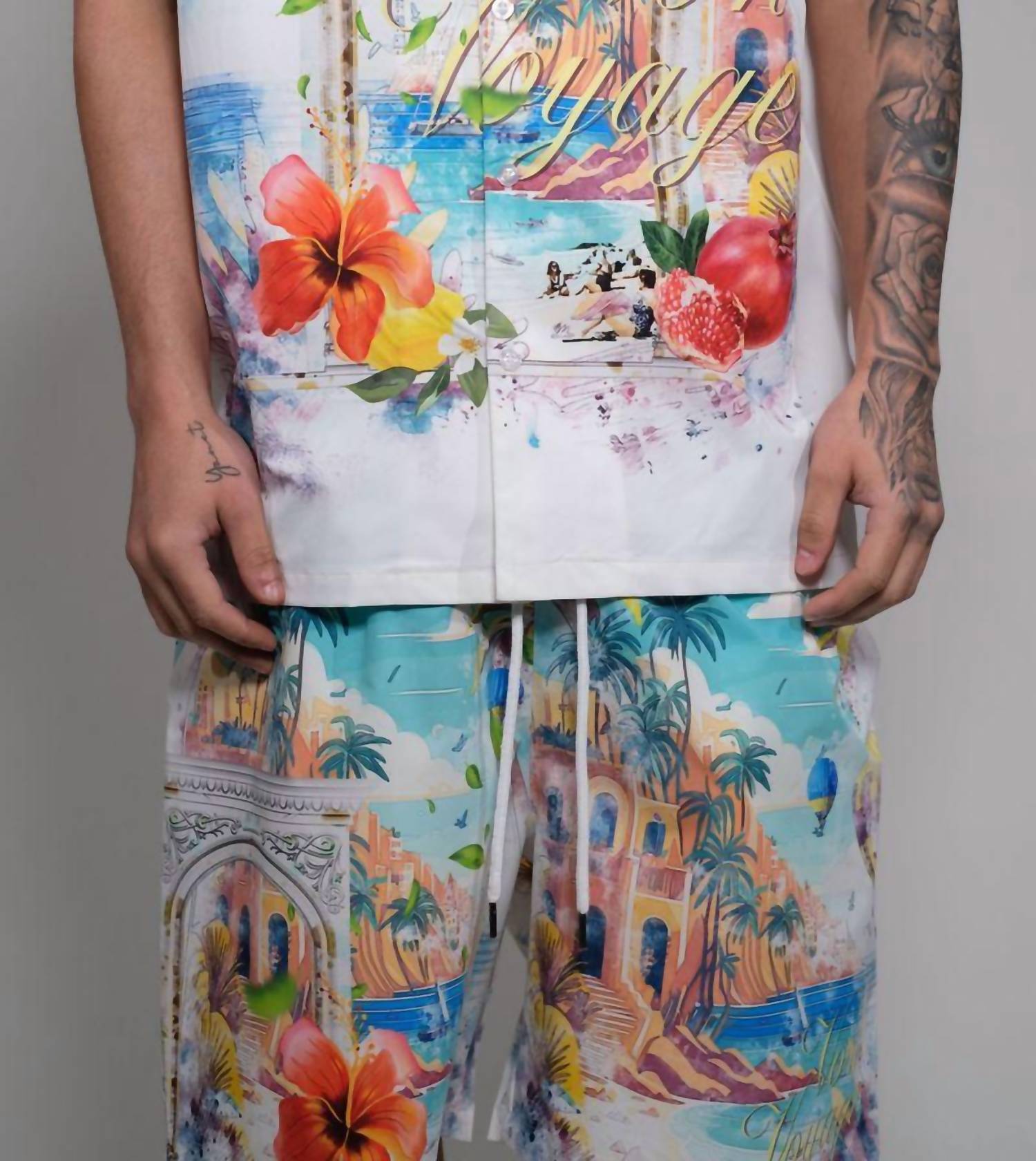 Civilized - Bon Voyage Button Down Short Set