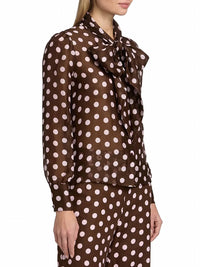Cara Cara - Chili Polka Dot Linen-silk Shirt