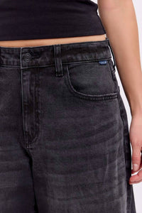 Cello - Mid Rise Barrel Leg Jeans