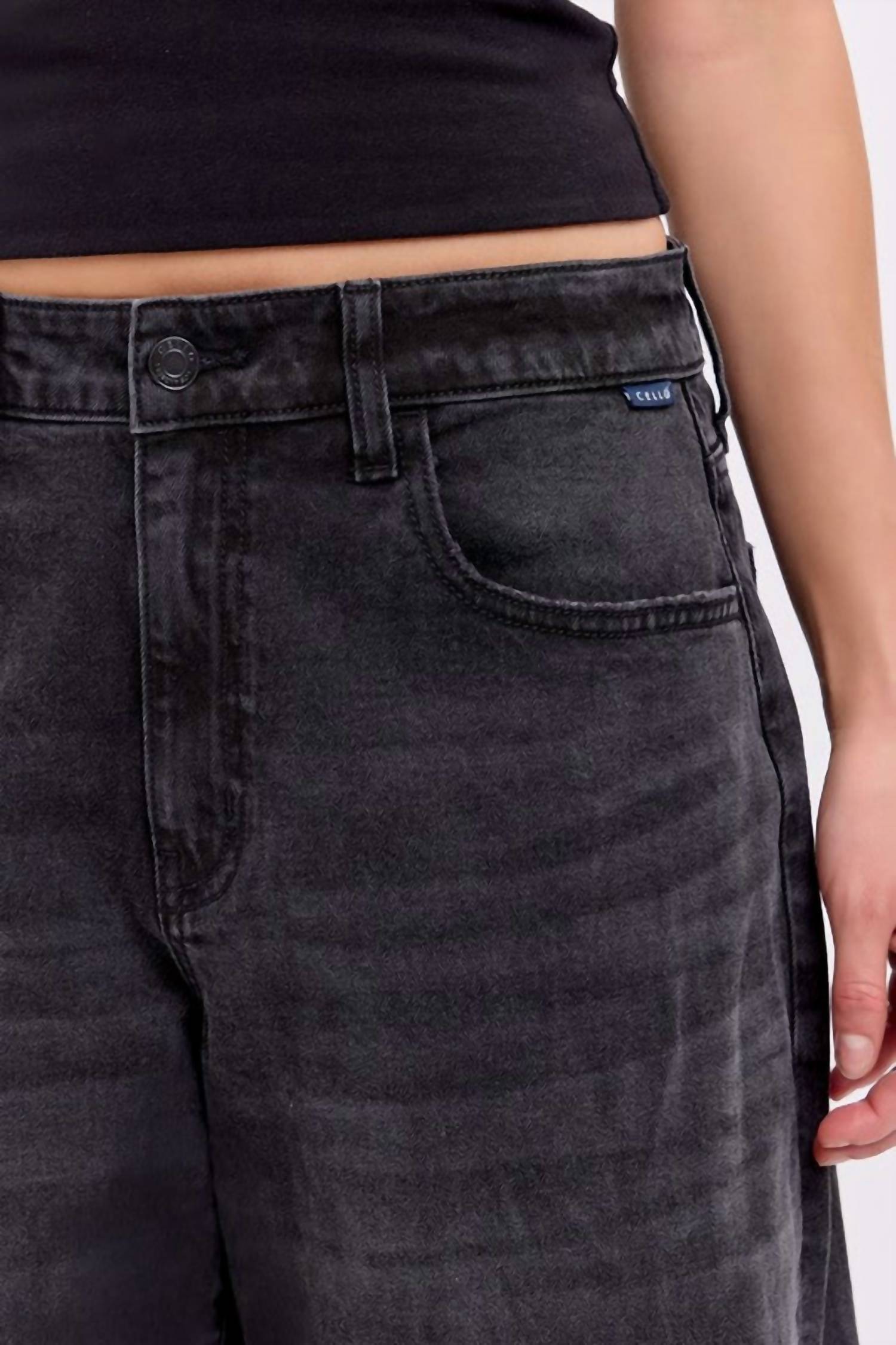 Cello - Mid Rise Barrel Leg Jeans