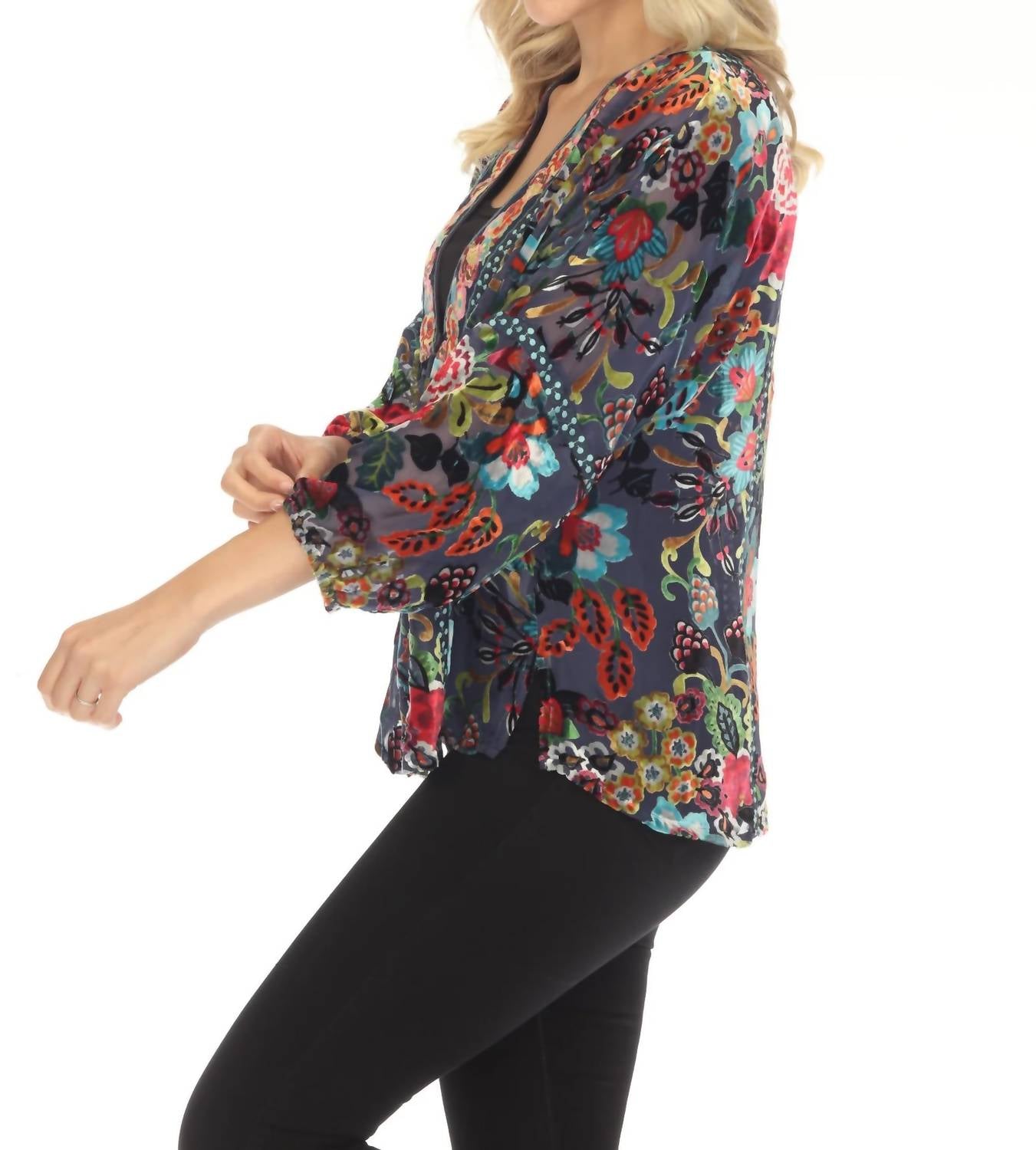 Johnny Was Minto Burnout Jacket in multi - women's jacket