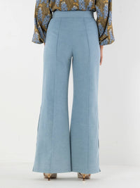 Emily McCarthy Paisley Pant in denim 1 - women's pants - alternate view