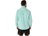 ASICS Men's Metarun Waterproof Jacket in oasis green - men's jacket - detail view