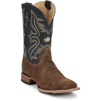 Justin Boots Men's Dillon Waxy Suede Square Toe Western Boots in tan - men's boots