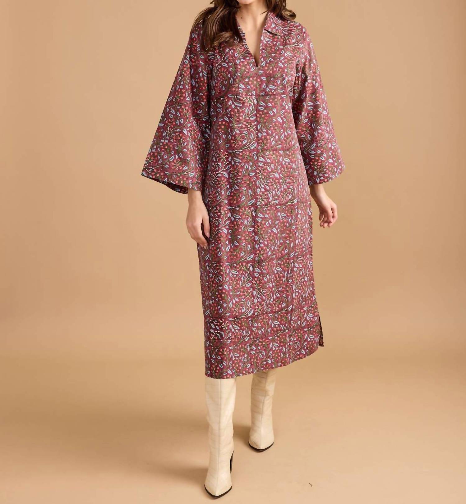 Double A Lee Midi Dress in climbing floral - women's dress