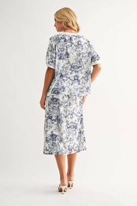 Joh Jareth Midi Skirt in navy - women's skirt - alternate view
