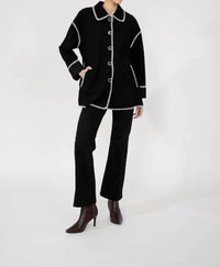 Frank Lyman - Bellona Long Jacket With Contrast Stitching
