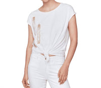Charlie B - Cap Sleeve Front Knot Top