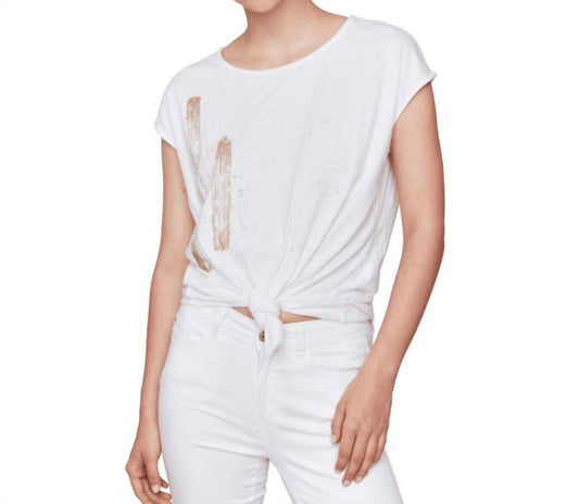 Charlie B - Cap Sleeve Front Knot Top