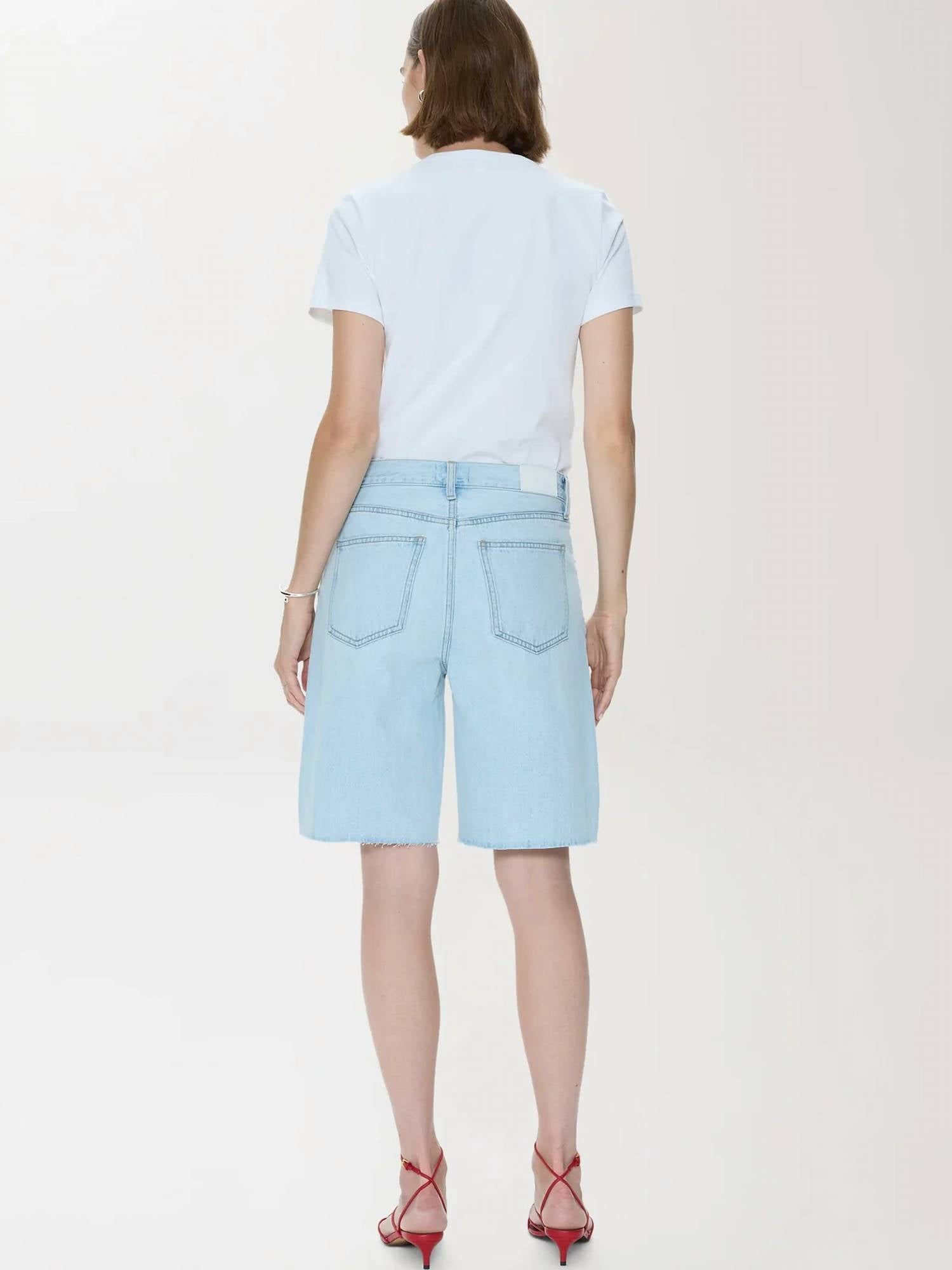 Pistola - Nolan Relaxed Straight Cut Off Denim Shorts
