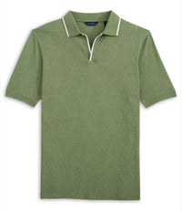 Scott Barber - Men's Pima Silk Johnny Collar Polo