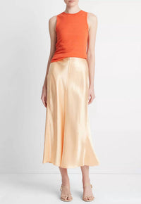 Vince - Raw Edge Panelled Slip Skirt