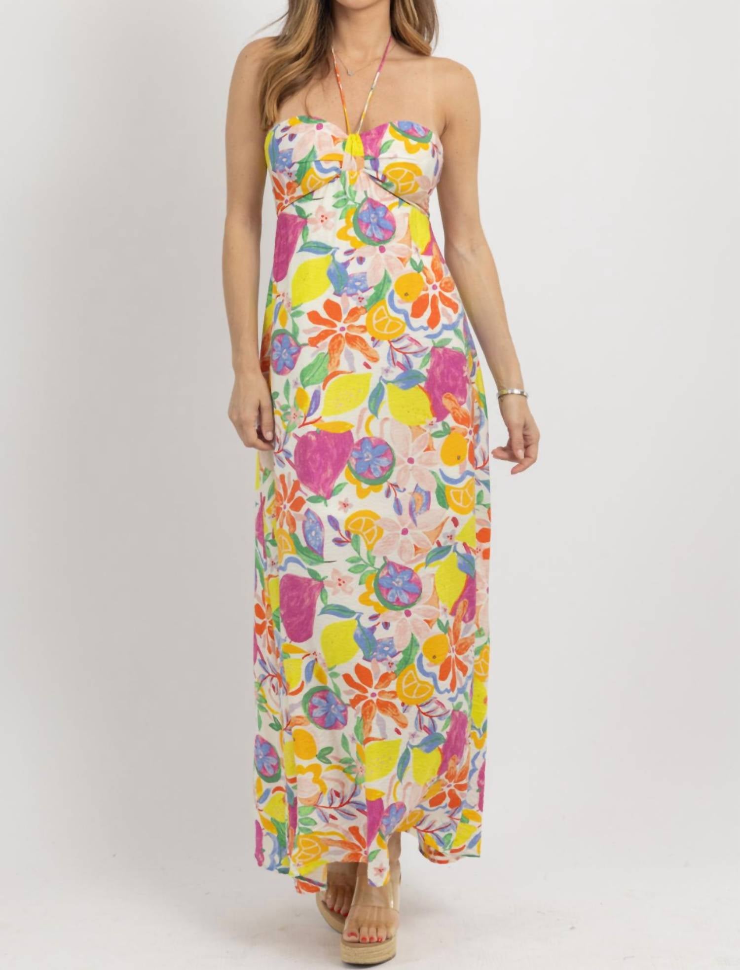 Fore Collection - Fruity Floral Maxi Dress