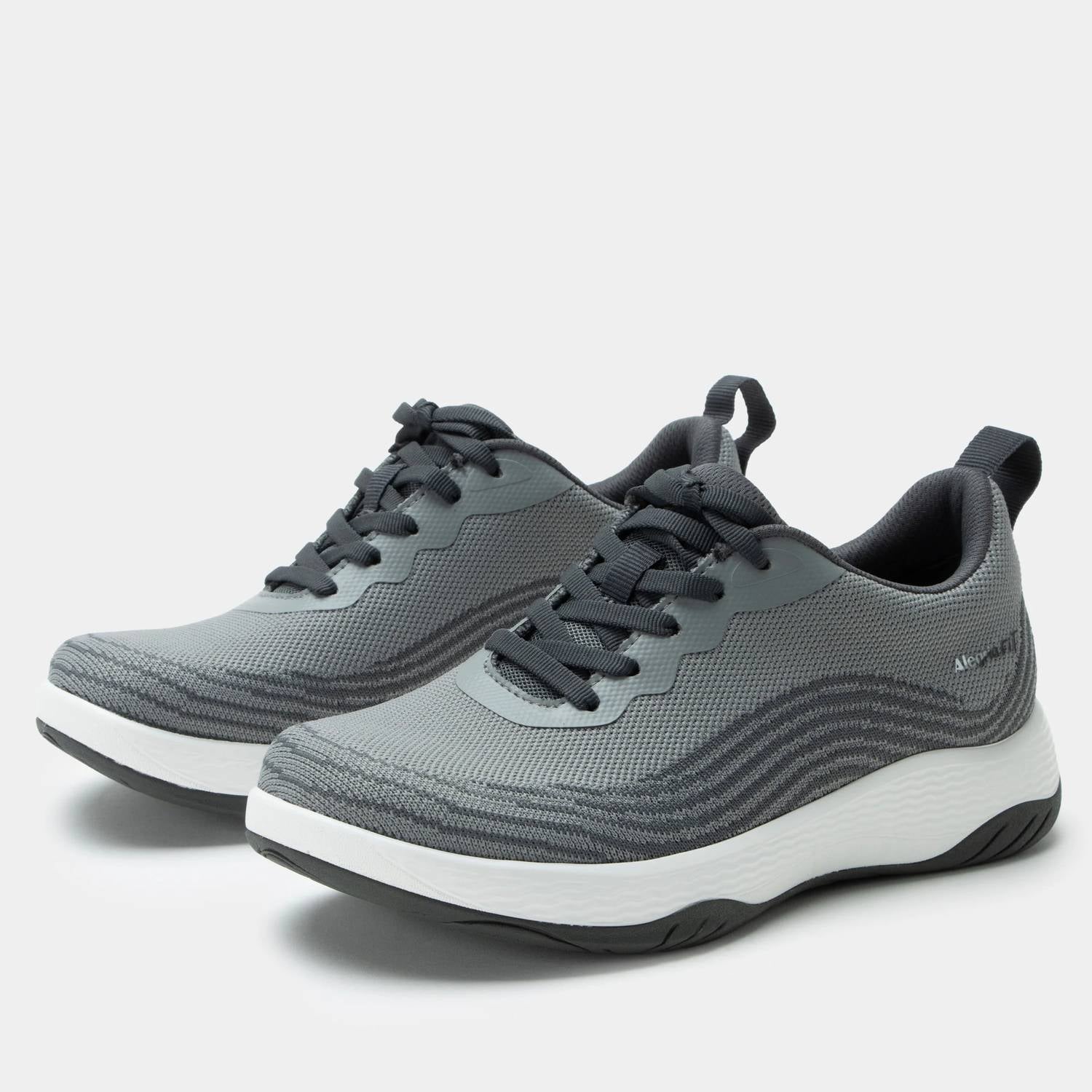 Alegria Women's In8 Comfort Lace Up Sneakers in grey - women's sneaker - detail view