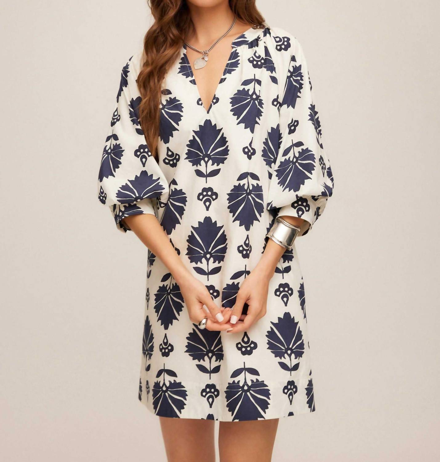 Fifteen Twenty - Women's Brianne Lantern Sleeve Dress