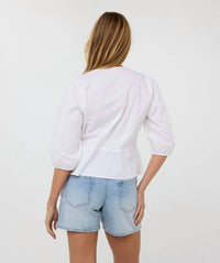 Esqualo - Bow Front Peplum Top