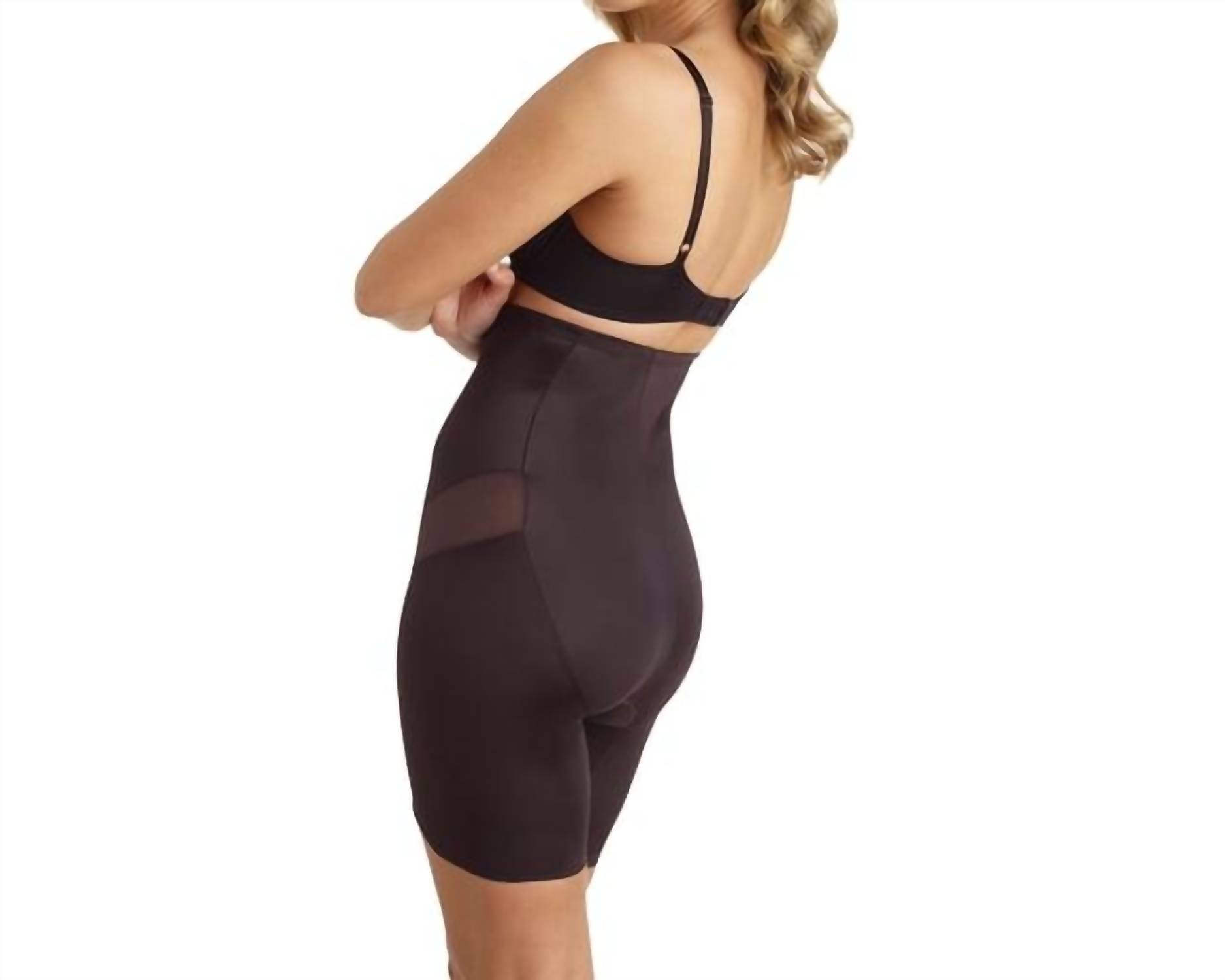 Miraclesuit Cool Choice Firm Control Thigh Slimmer Shaper in black - women's intimate - alternate view