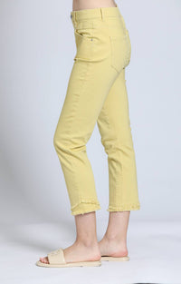 Apny - Olivia Pull-on Crop Frayed Jean