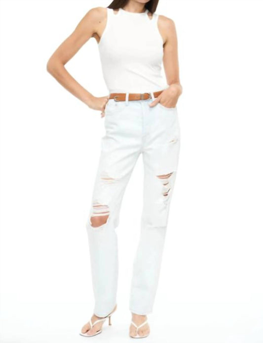 Cassie Super High Rise Straight Leg Denim