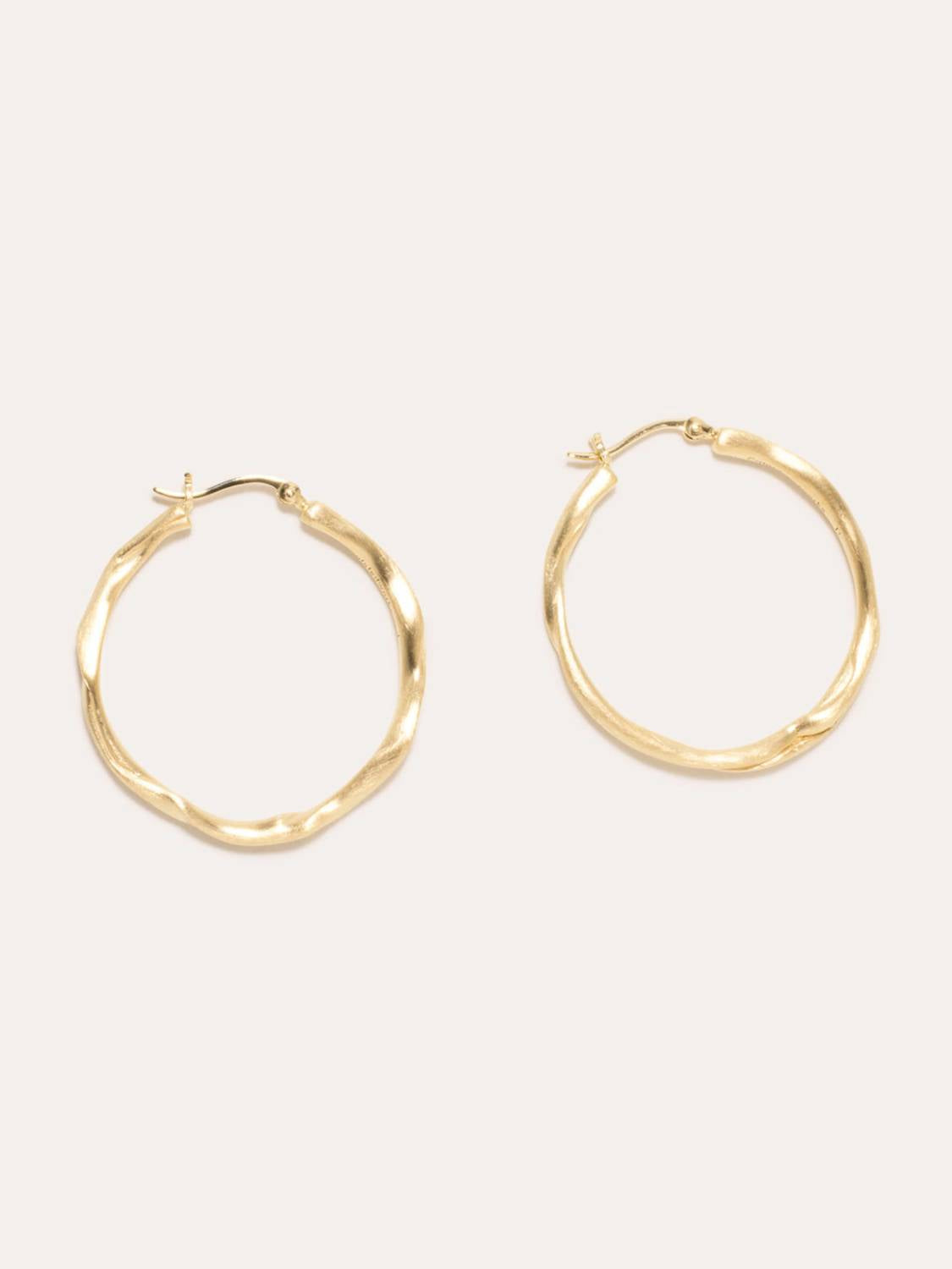 Completedworks - Women's Furrowed Vermeil Twisted Hoop Earrings