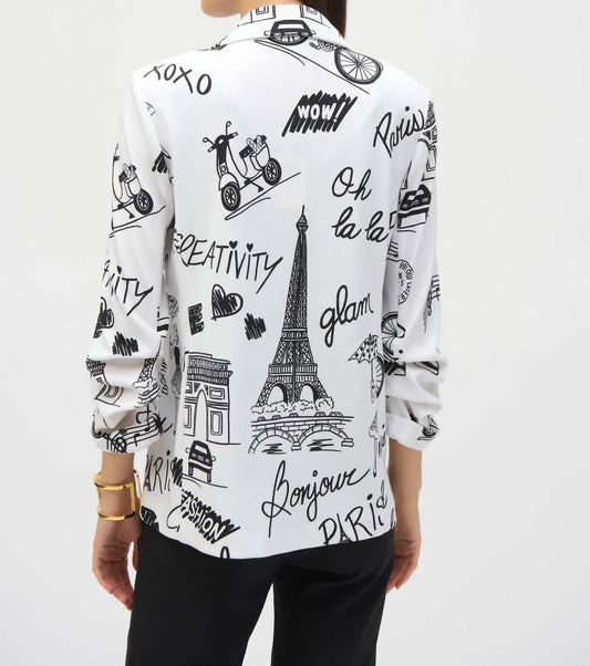 Joseph Ribkoff - Print Single Button Blazer