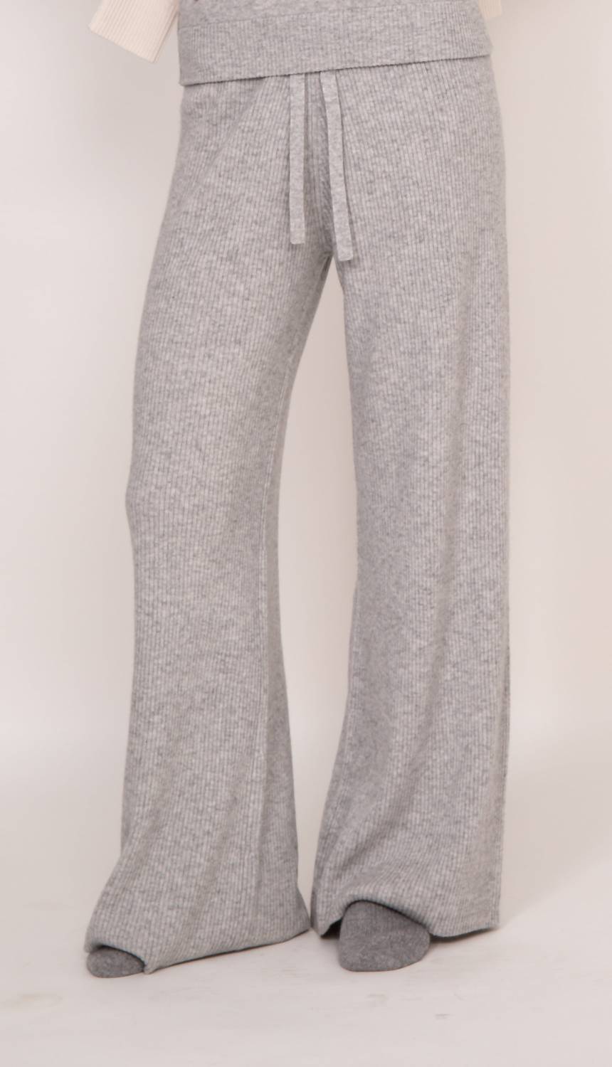 Kathryn Mccarron - Maya Ribbed Cashmere Wide Leg Pant
