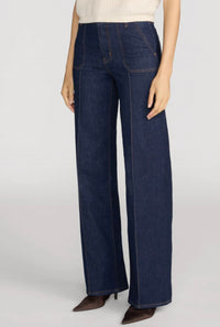Frame - Le Slim Palazzo Pintuck Pocket Jeans