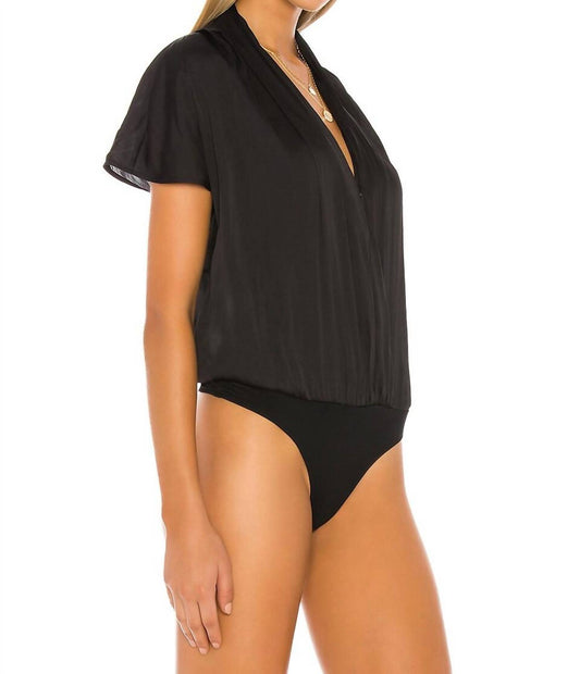 Paige - Dijon Surplice Short Sleeves Bodysuit