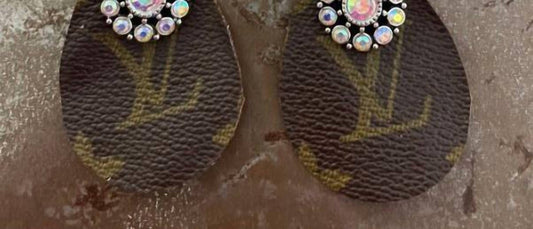 Zippity Do Dah - Women's Upcycled Teardrop Crystal Accent Earrings