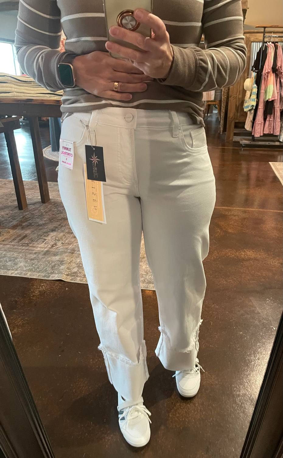 Risen - Tummy Control Mid Rise Crop Pants