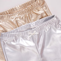 PINK CHICKEN Kid's Lame Leggings in silver - kids' leggings - view 4