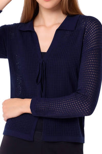 French Kyss - Crochet Tie Cardigan