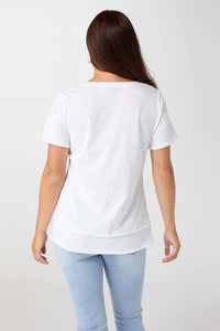 Coco + Carmen - Milla Short Sleeve Tier Bottom Top