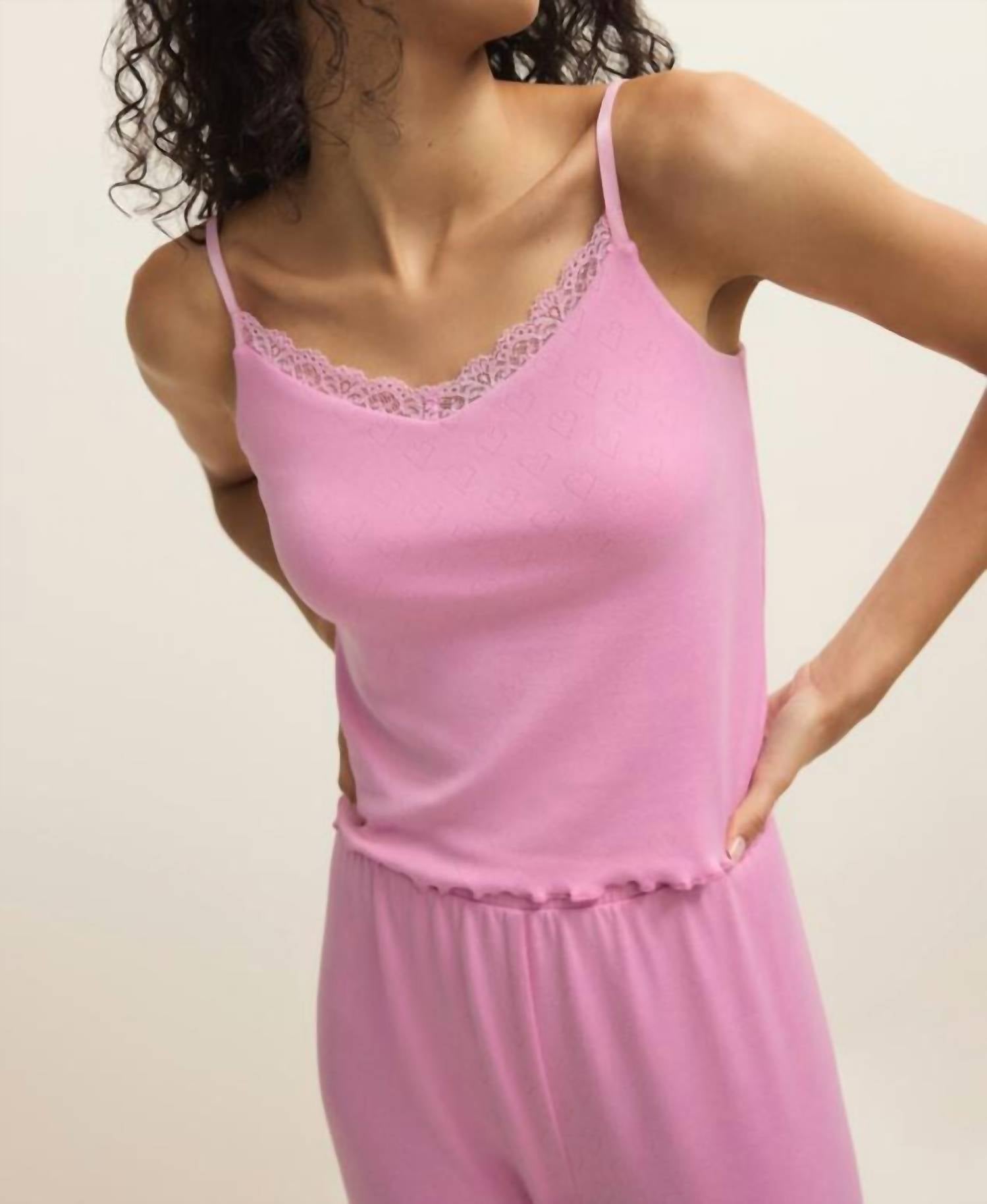 Z Supply Heart Felt Cami Top in pink crush - women's shirt