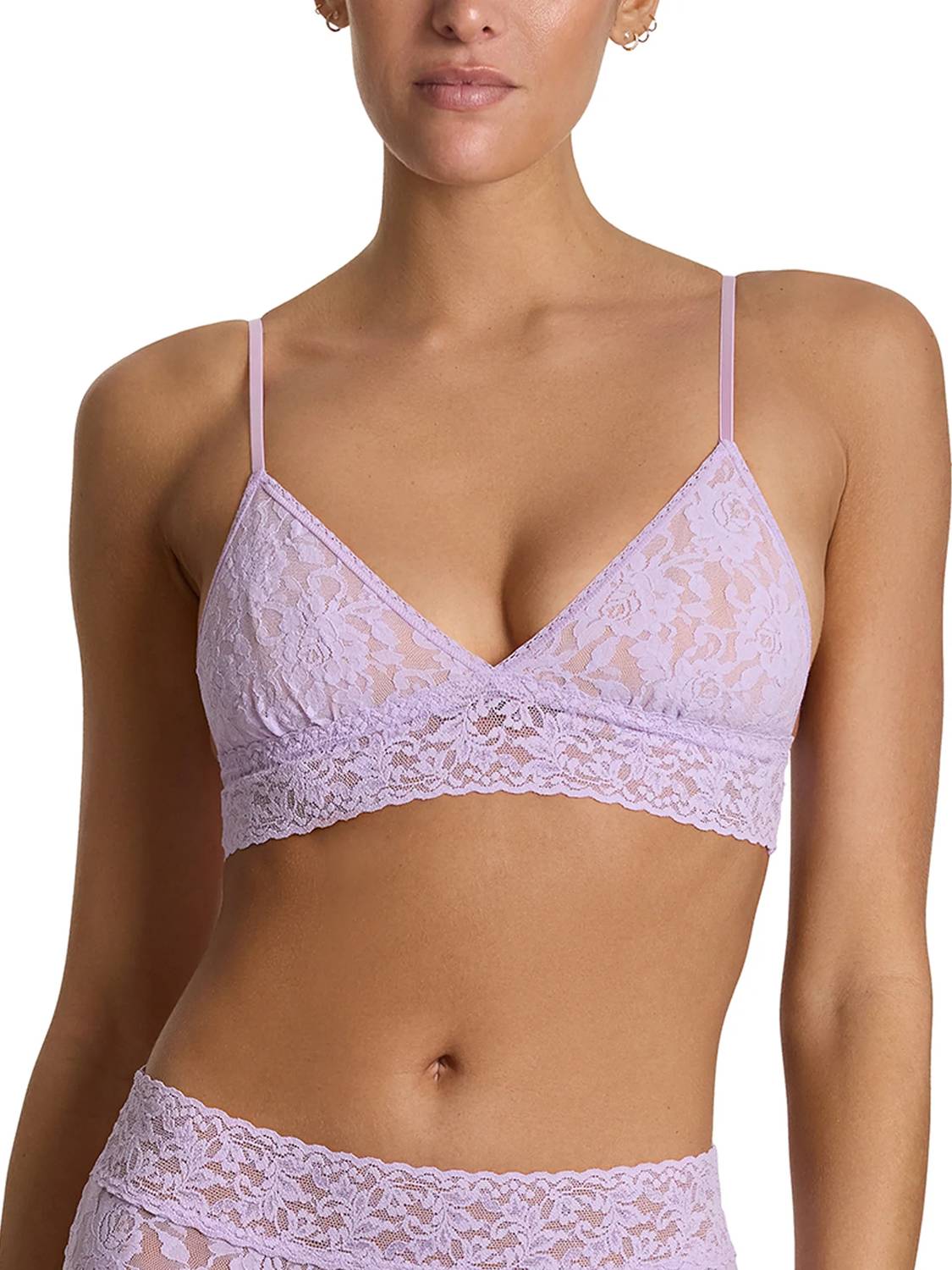 HANKY PANKY Signature Lace Padded Triangle Bralette in lavender - women's intimate